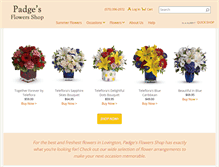 Tablet Screenshot of padgesflowersshop.com